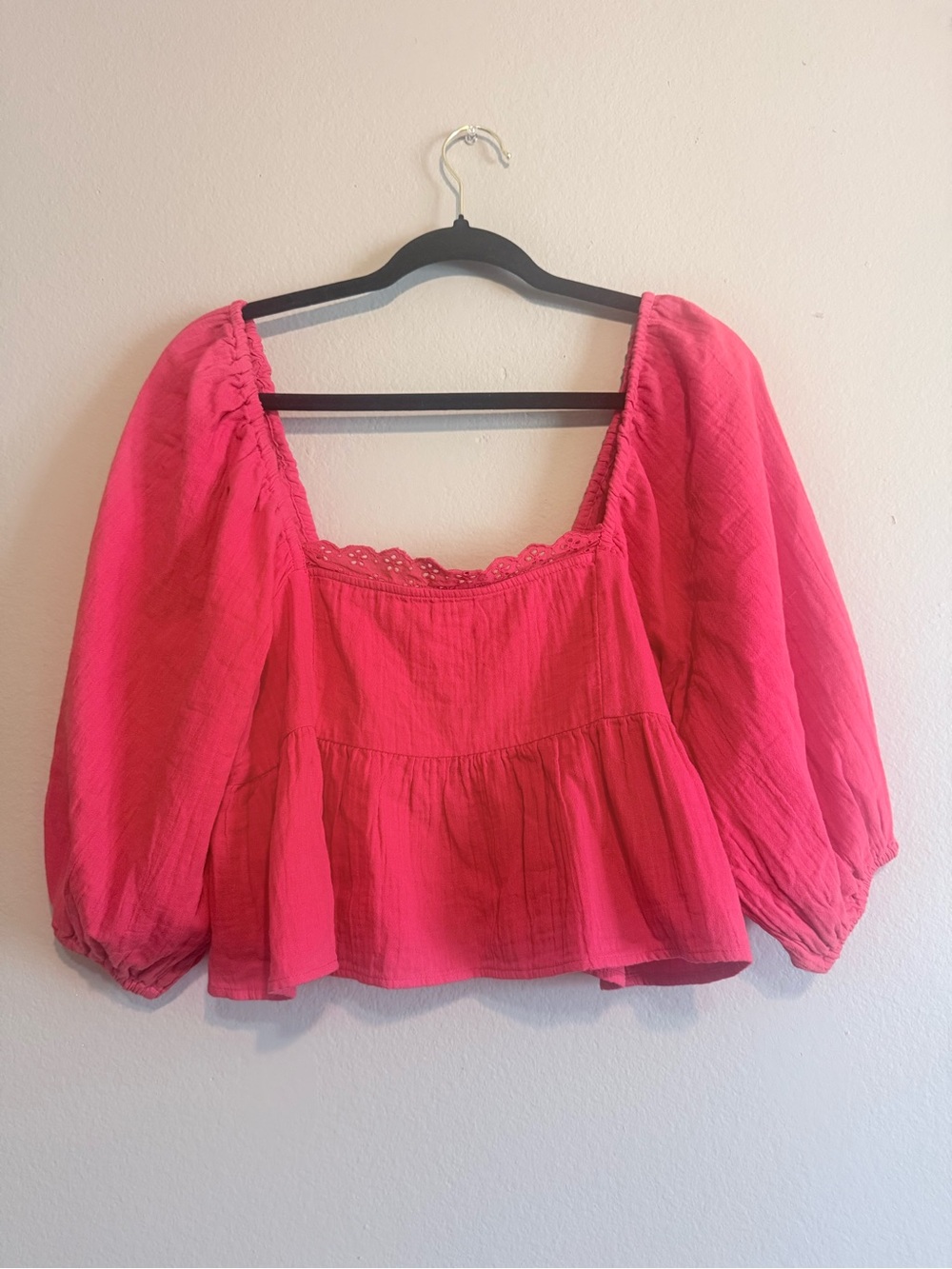 Billabong Peplum Square-Neck Blouse